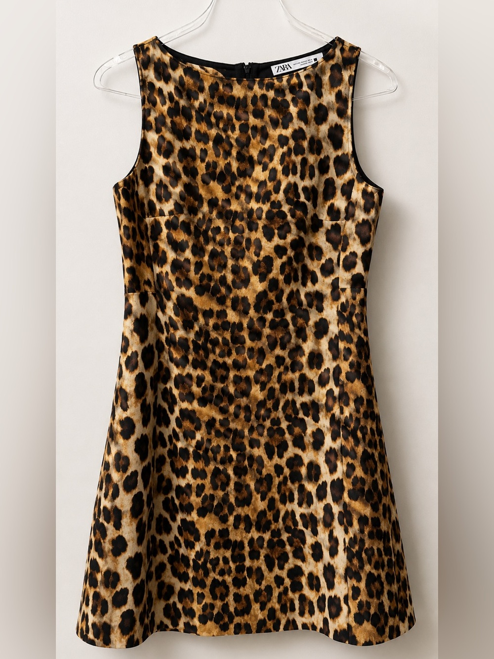 Zara Leopard Print Mini Dress - Brown & Black
